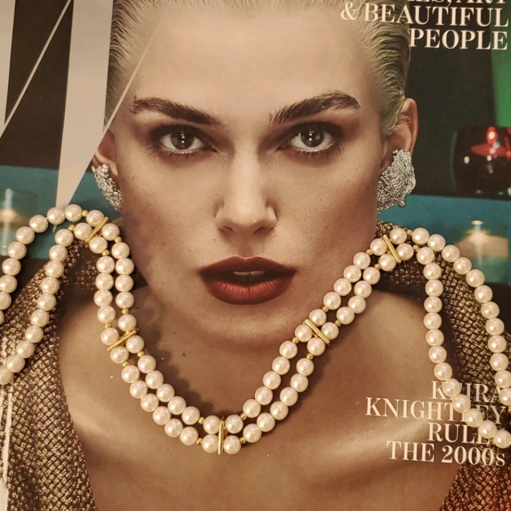 Vintage double strand faux pearls necklace EUC